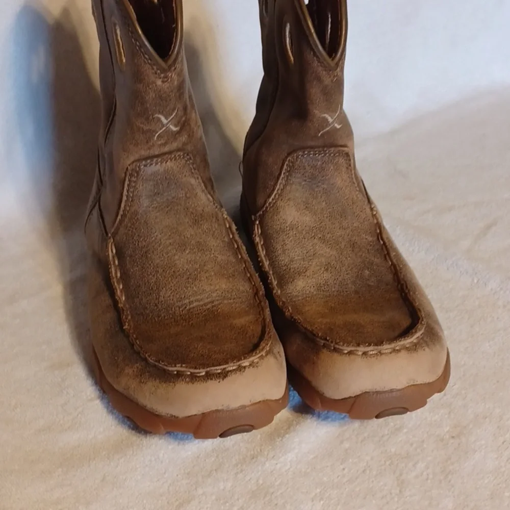 Twisted X Leather Boots Size 5 Brown
